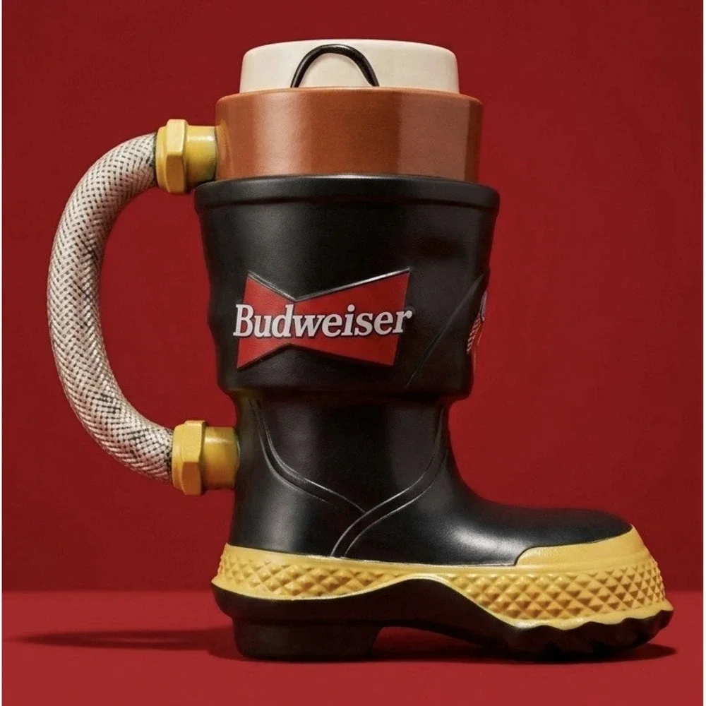 Budweiser Firefighters Boot Stein Fireman Series CS321-IAFF  Special Edition